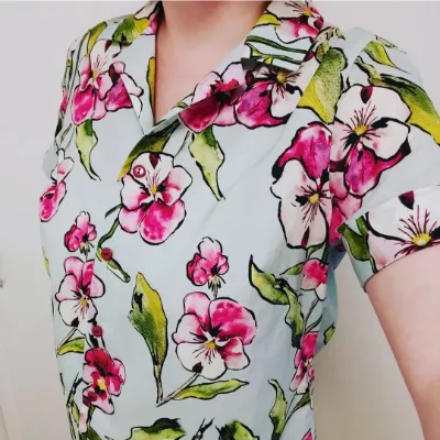 Anisa Sketch aqua_orchid_-_cotton_-_buttonbirdie